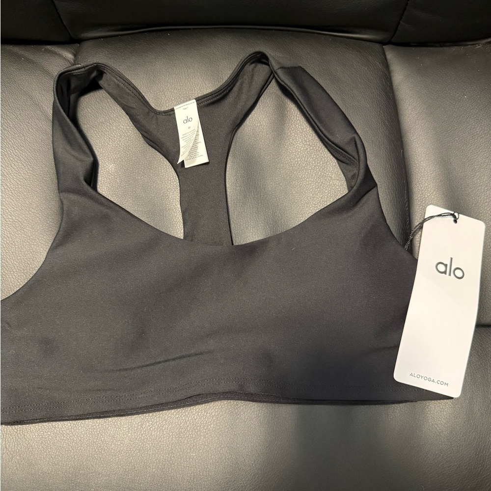 ALO Yoga Sleek Black Sports Bra
